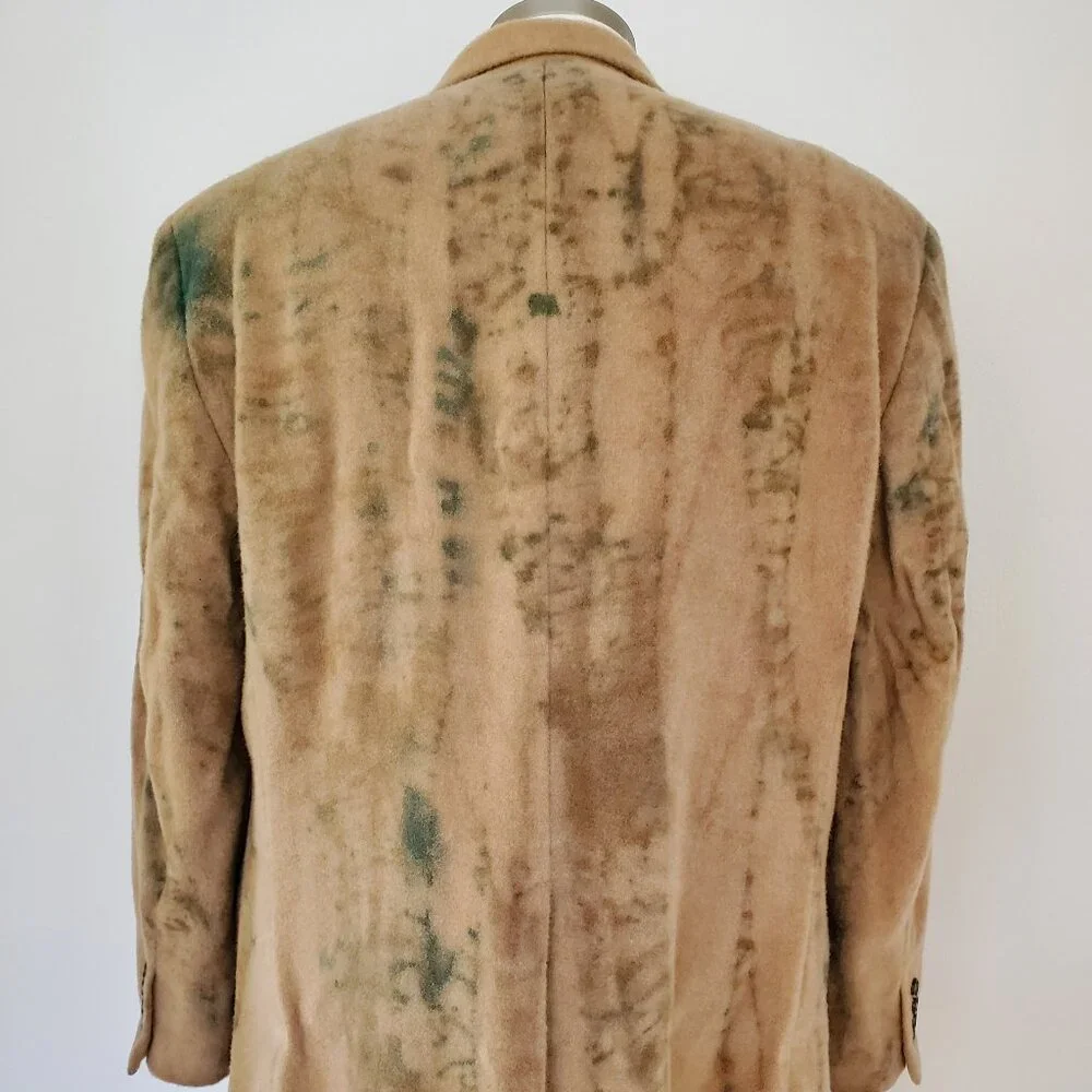 Ralph Lauren Loro Piana cowboy camel wool blazer camo green brown tan gray 46 L